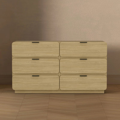 Commode double contemporaine 6 tiroirs 60 po Chrystie
