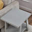 Table d'appoint contemporaine en bois gris