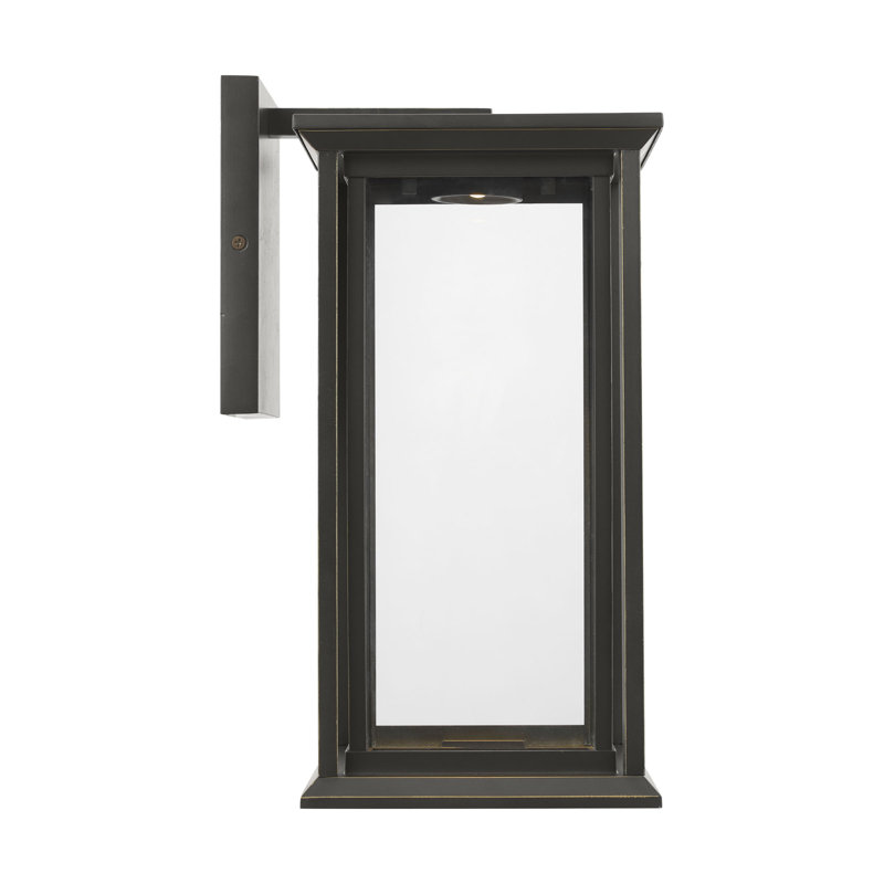 Audley Medium Lantern from Generation Lighting , Antique Bronze, Transparent