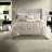 Elegant Taupe King Bedding Sets, Polyester Comforter With Decorative Pillows