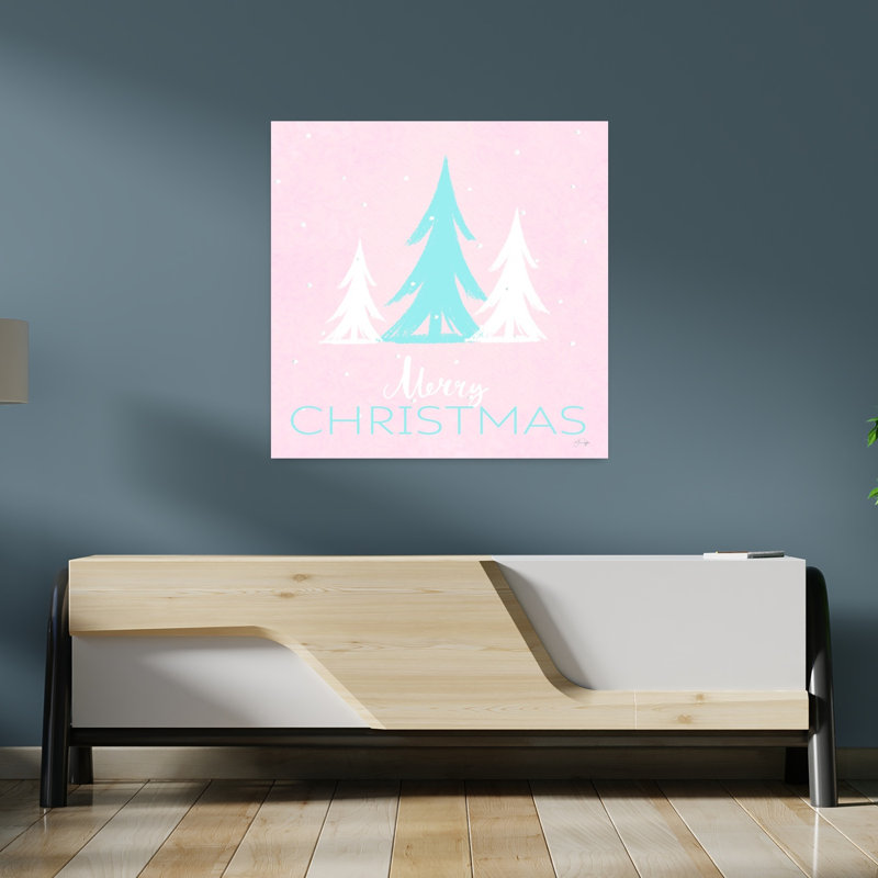 Merry Christmas, arbre de Noël contemporain abstrait, art d'hiver, H 36 po x l 36 po