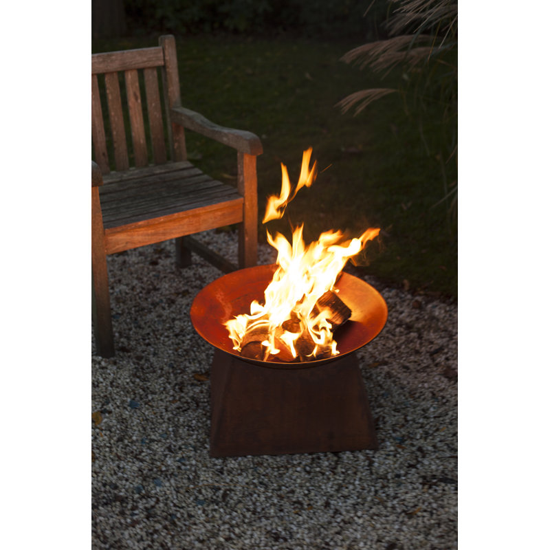 Large Black Cast Iron Wood Burning Fire Pit Bowl