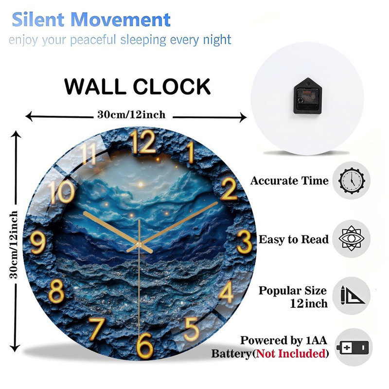 Horloge avec horloge murale 12 po