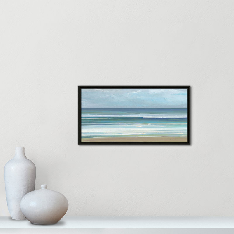 «Gentle Waves I» par Sally Swatland, Espresso, H 13,5 po x l 25,5 po