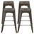 Cricklade Upholstered Counter Stool with Metal Frame-482118230