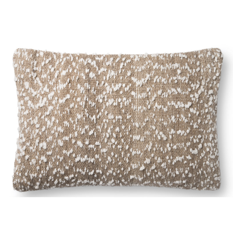 Torpey Abstract 26'' Throw Pillow Cover, Brown/White