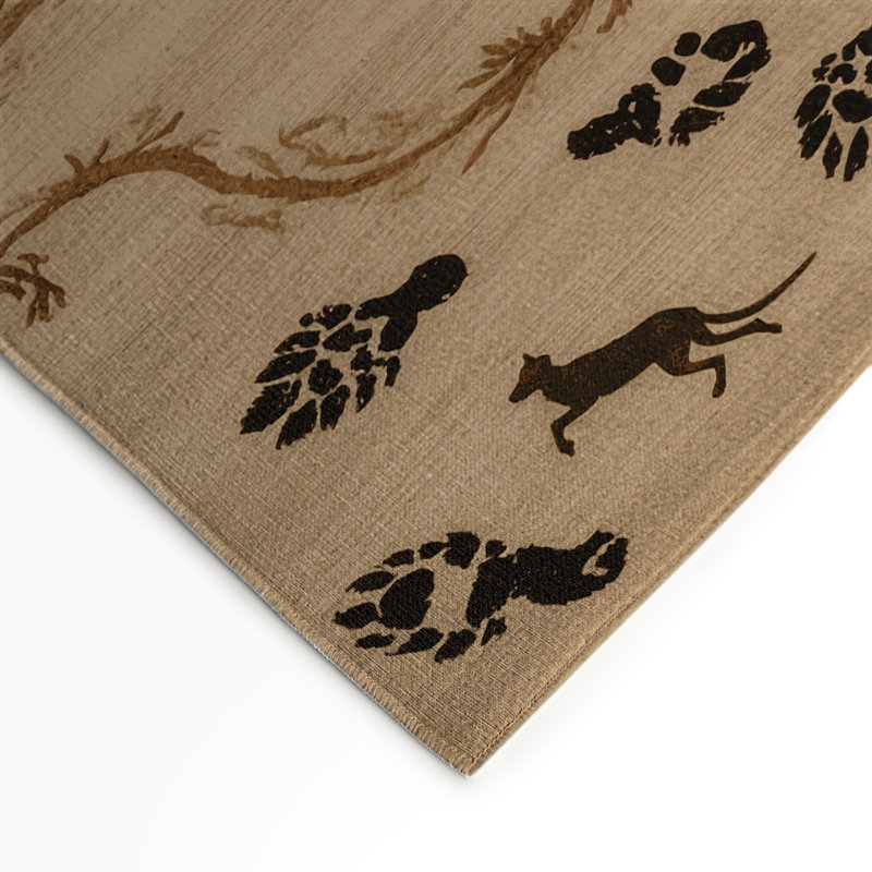 Nature Beige Indoor and Outdoor Area Rug, Rectangle 3' x 5'