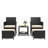5 Pieces Outdoor Wicker Patio Conversation Set With Cushions And Ottoman-855094272