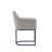 Serena Modern Vegan Leather Upholstered Steel Dining Arm Chair in Light Gray-91028796