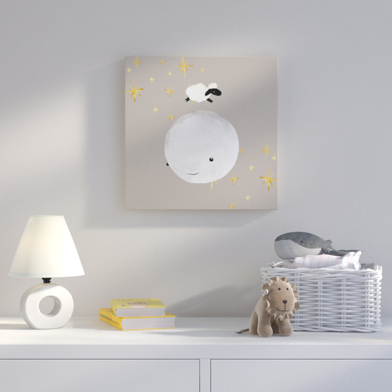 Impression sur toile « Sheep Jumping over the Moon », H 12 po x l 12 po x P 1,5 po
