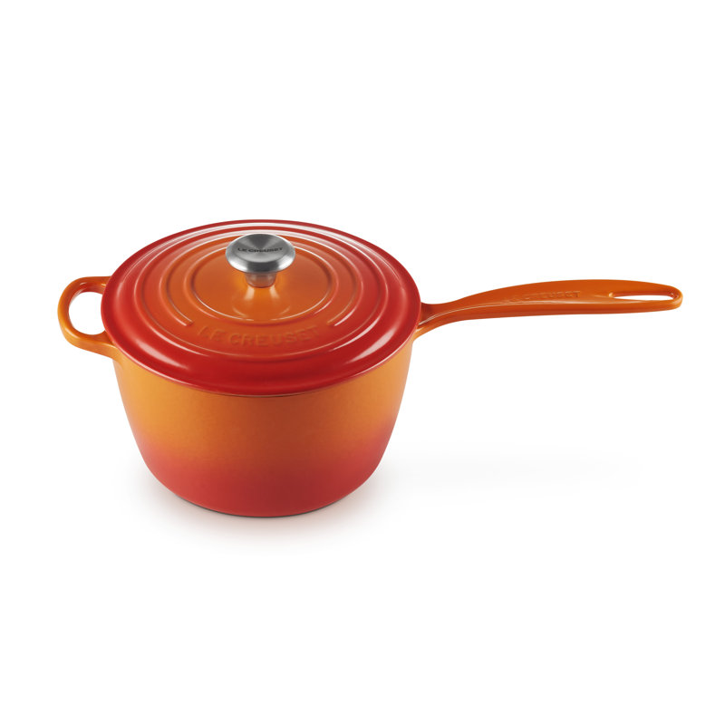 Le Creuset Signature Cast Iron Saucepan, 16cm, Volcanic