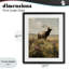 «Elk in the Wildflower Meadow», reproduction sous verre encadrée, design par Arlington Prints-130826228-130826229