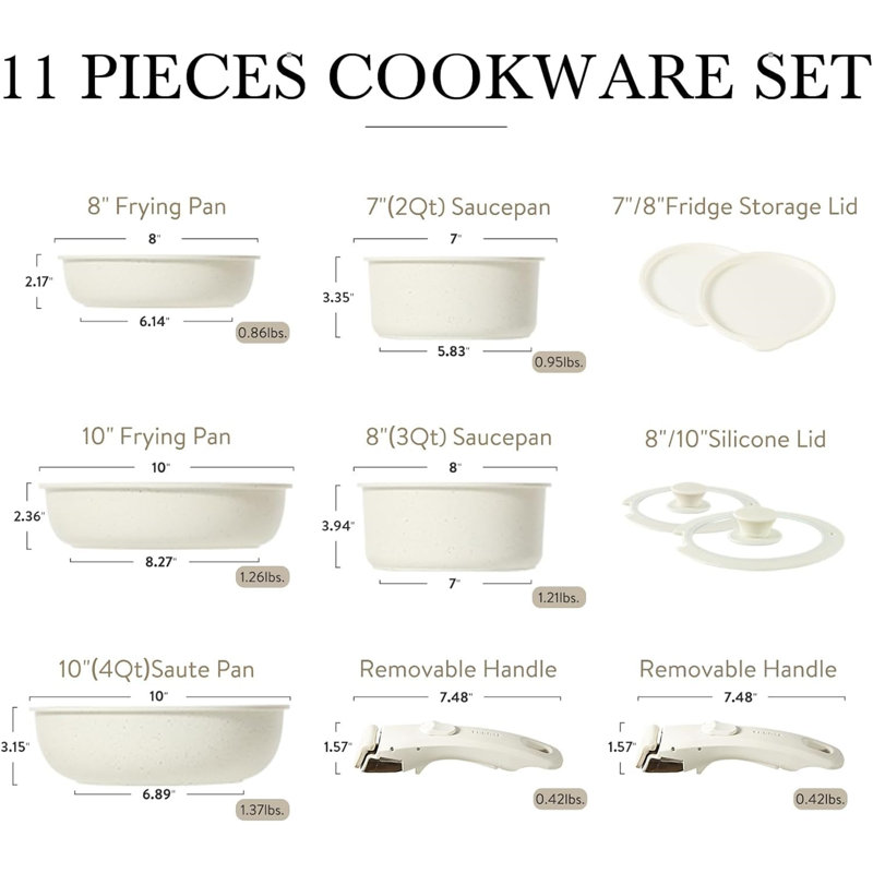 Kioneli 11 - Piece Cookware Set