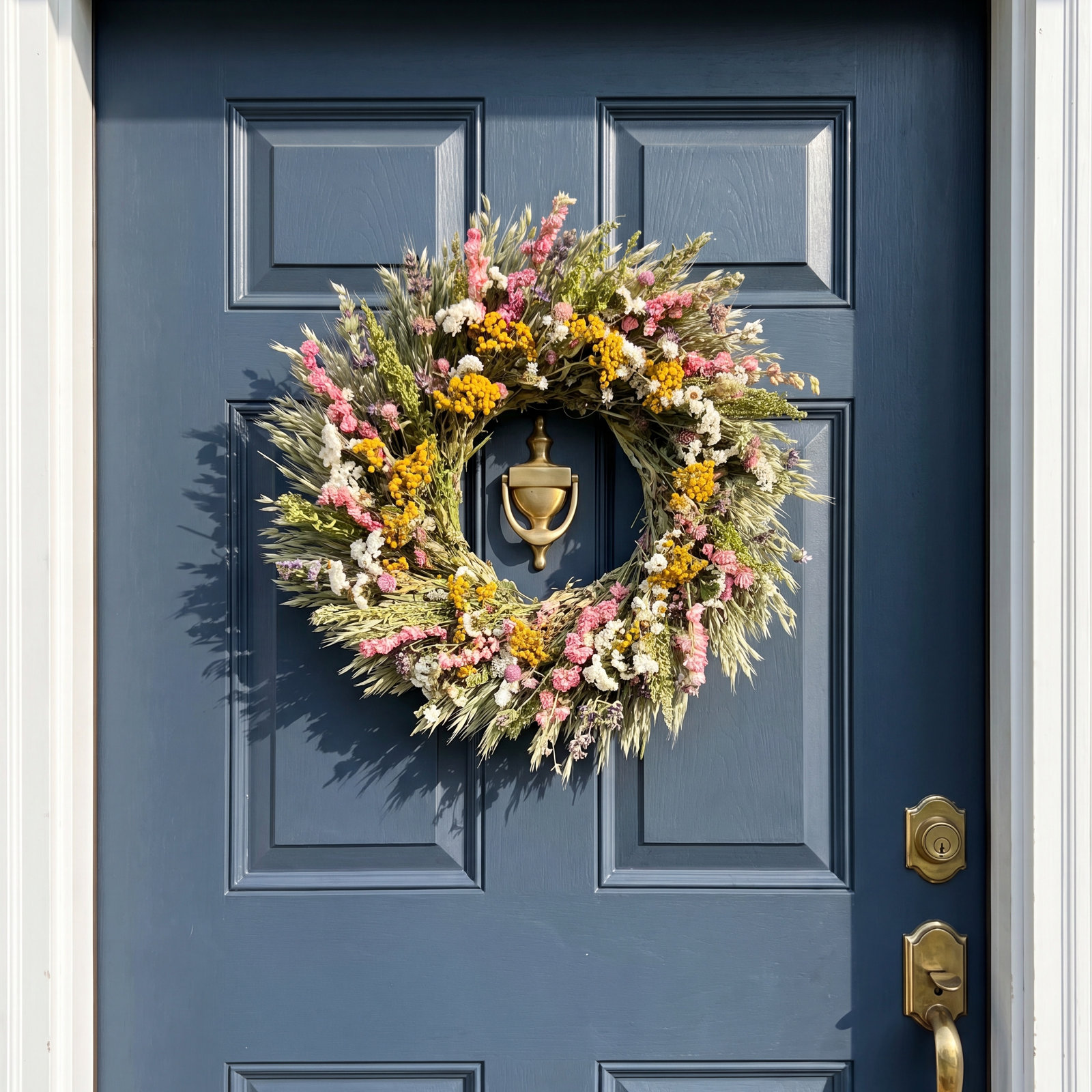 Great Meadows Handcrafted Floral Wreath, 22" H x 22" W x 5" D