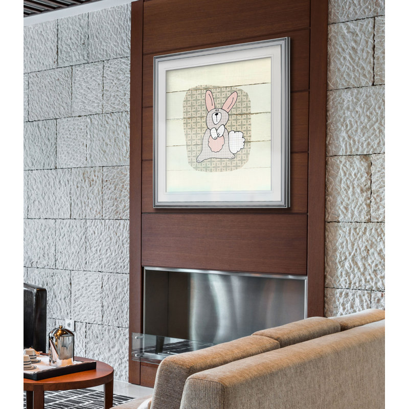 Art de lapin Kenefic Woodland Creatures, H 27 po x l 27 po x P 1,5 po, Encadrement argenté