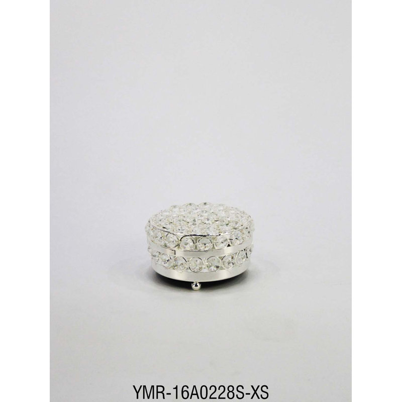 Boîte à bijoux ronde en cristal