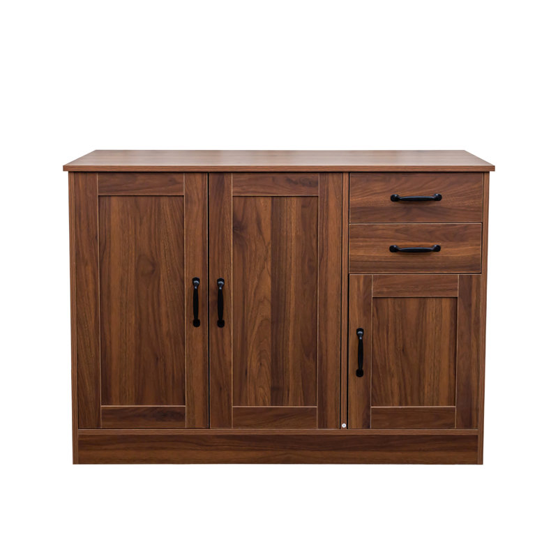 Modern Wood Buffet Sideboard With 2 Doors&1 Storage And 2Drawers -Entryway Serving Storage Cabinet Doors-Dining Room Console