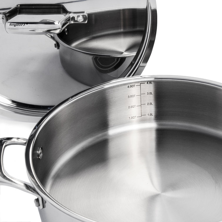 BergHOFF Professional 18/10 Stainless Steel Tri-Ply 10 Fry Pan