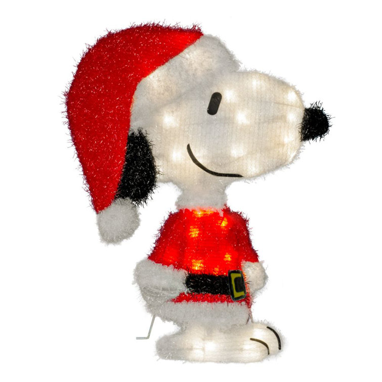Snoopy Santa Lighted Display