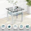 Table d'appoint avec plateau en verre transparent-810161856