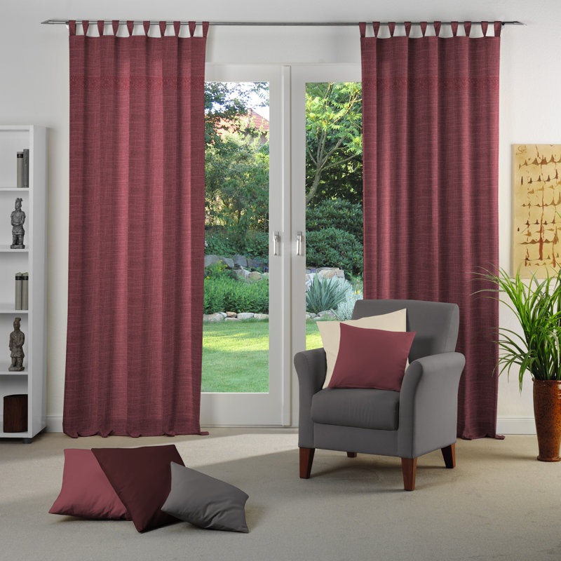 Wiessee Cotton Blend Room Darkening Curtain Single Panel, 150cm Width x 395cm Drop