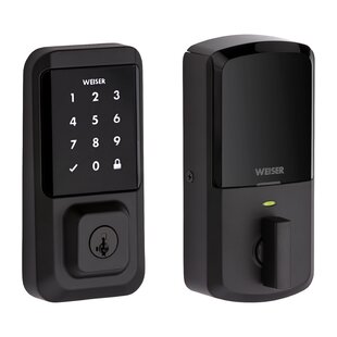 Weiser SmartCode Matte Black Keyless Entry Door Lock/Deadbolt Lock,  10-Button Touchpad Door Lock with Backlit Keypad, Up to 50 User Codes  Electronic Door Locks for Front Door