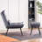 Solara Modern Accent Chair with Ottoman, Velvet Upholstered Wingback Chair, Armless Leisure Chairs-308315893