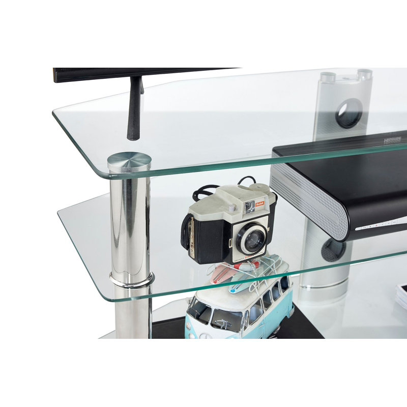Bathurst TV Stand, 50cm H x 112cm W x 40cm D, Clear