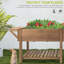 Jardinière surélevée en bois avec tablette de rangement Behn