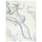 Hand Knotted Abstract Area Rug in White/Silver