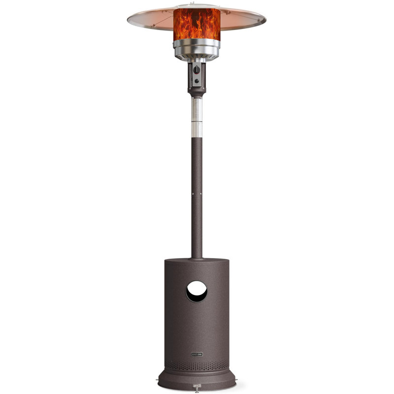 Chauffe-terrasse 48 000 BTU pour l'extérieur avec conception de table ronde, Bronze