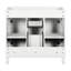 Armoire de rangement pour salle de bain avec 2 portes à fermeture douce et 2 tiroirs-1329325595