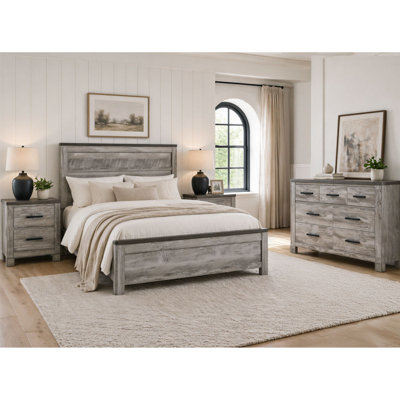 Ensemble de chambre à coucher 4 pièces pour grand lit Picket House Furnishings Adam