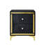 Table de chevet en velours Farney entièrement assemblée-1530998800