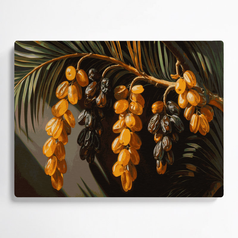 Fruit Date Brown Metal Wall Art, 11" H x 14" W