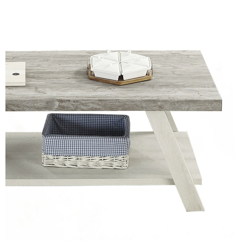 Table basse Contemporary, Blanc, Gris clair