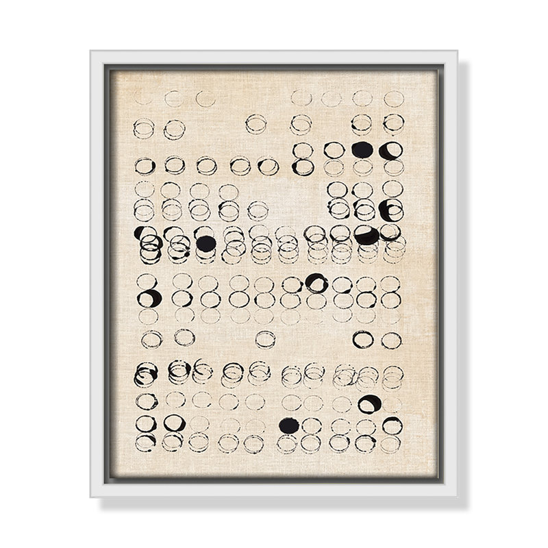 Victorine Dots and Dots Print par, H 11,5 po x l 9,5 po, Blanc