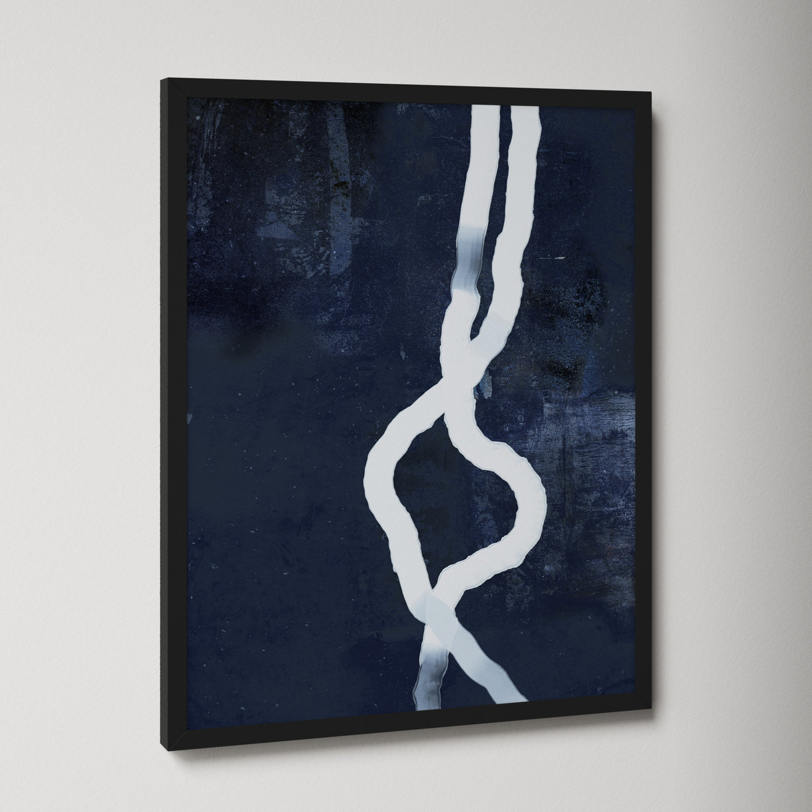 White Rope 3 by Jacques Pilon, 25" H x 20" W, Black