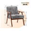 Fauteuil d'appoint à oreilles de style Mid-Century moderne, méridienne à dossier extra épais pour adultes, salon, salle de lecture