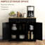 Armoire-penderie - Comptoir en bois massif, 3 tiroirs, portes, tablette ajustable noir patiné pour rangement de vêtements