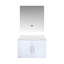 Meuble-lavabo de salle de bain 30 po X P 22 po D, comptoir en quartz blanc, ensemble de robinet et Miroir à DEL-934189862