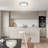 14 Inch Modern Double Ring LED Flush Mount Ceiling Light, Brushed Nickel Finish, 3 Color Temperature Adjustable with Memory Function, 10-100% Dimmable, 24W 1680LM 120V AC for Indoor Use-2141774478