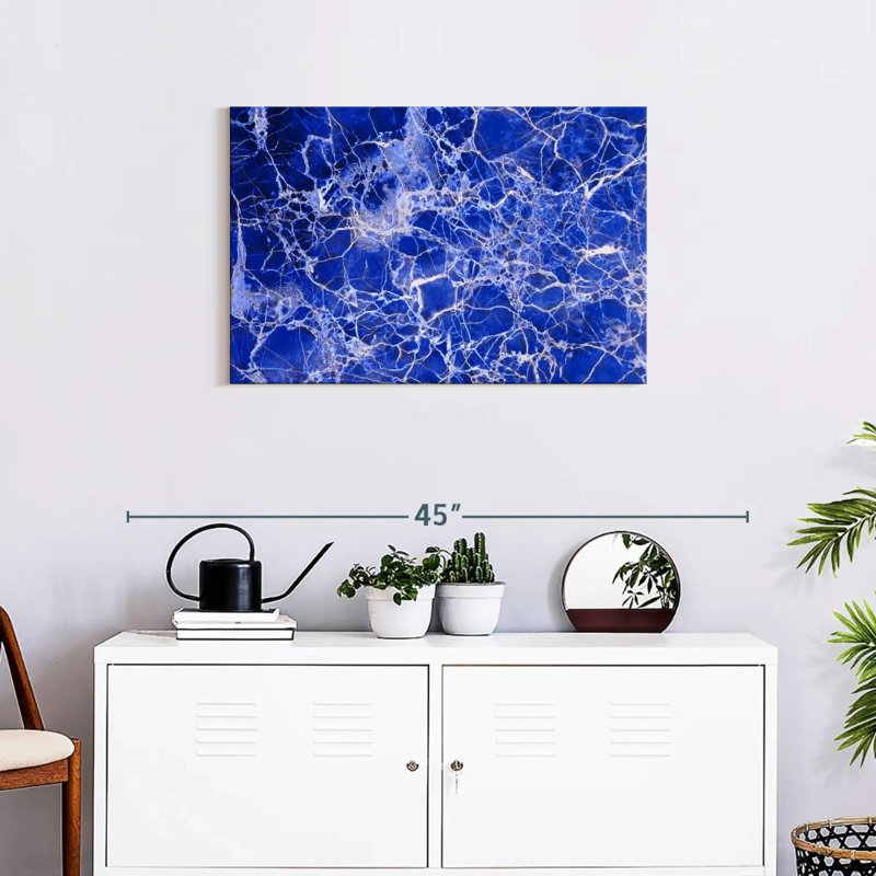 Abstrait bleu marbré Avery