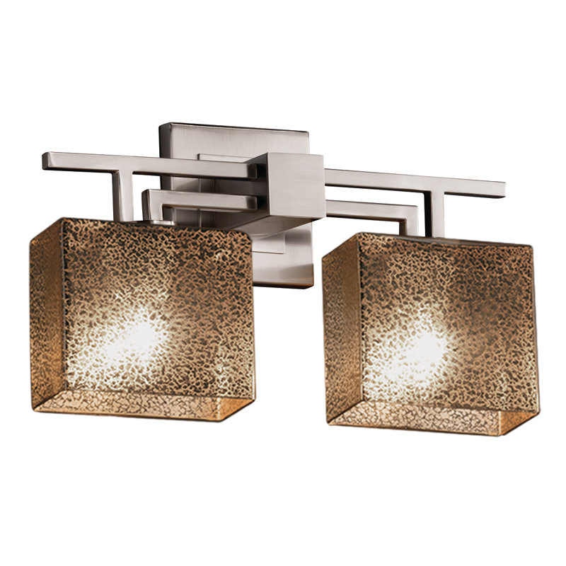 Éclairage pour meuble-lavabo 2 lumières Casson, Nickel brossé, Tissage
