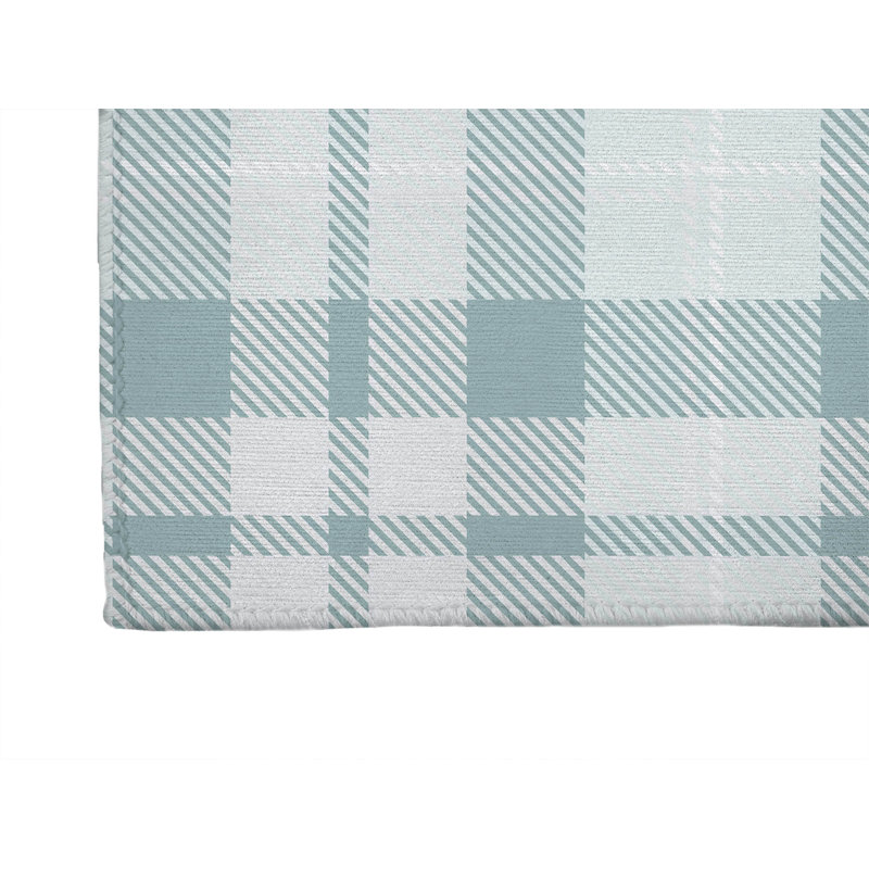Gen Plaid Non-Slip Outdoor Rug, Runner 2'6" x 8'