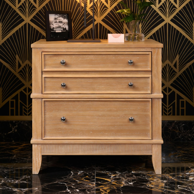 Table d'appoint 3 tiroirs Hazel pour salon, couloir Hazel