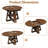 43.3''-59'' Extendable Round Dining Table For Seats 8 , Mid Century Modern Wooden Round Table With Removable Leaves Space Saving, For Kitchen Living Room-1918473175