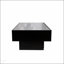 Table basse extensible avec plateau coulissant et rangement dissimulé, parfaite pour les salons modernes et les réceptions