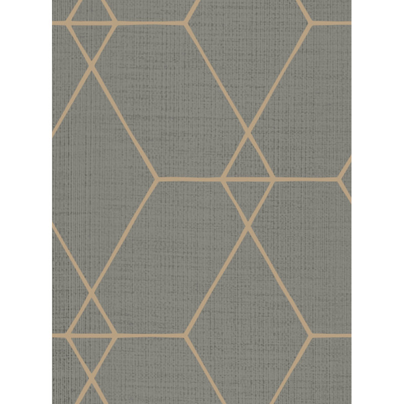 Panneau de papier peint adhésif Stimsone Hexagon Art Deco, Olive foncé, L 2 pi x L 18 pi