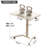 Adjustable Height Rolling Standing Desk with Locking Wheels, Mobile Desk with Brake Casters for Home Office, Bedroom, and Living Room-1569601725